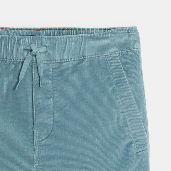 Pantalon cargo en velours côtelé bleu Garçon