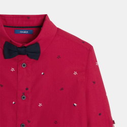 Chemise à motif rouge +...