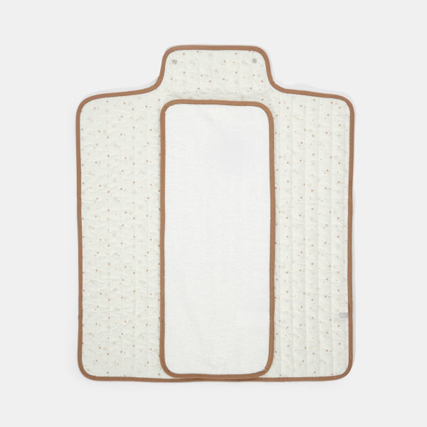 Tapis à langer de voyage étoile blanc naissance mixte
