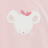 Dors-bien velours souris rose bébé fille