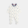 Dors-bien velours pingouin et gilet doux bleu bébé garçon