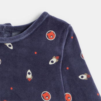 Dors-bien fusée bleu marine bébé garçon