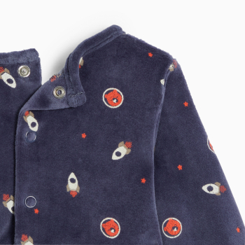 Dors-bien fusée bleu marine bébé garçon