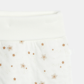 طقم من 3 قطع من القطن مزينة برسوم النجوم، باللون الأبيض للمواليد الذكور