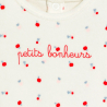 Dors-bien velours pommes blanc bébé fille