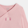 Body évolutif maille rose bébé fille naissance (lot de 2)