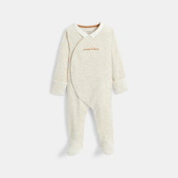 Dors-bien velours côtelé beige bébé garçon