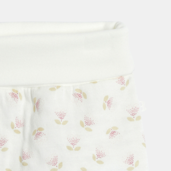 Ensemble 3 pièces fleuri rose naissance fille