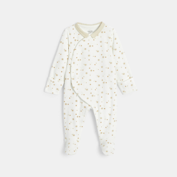 Dors-bien velours étoiles beige bébé garçon