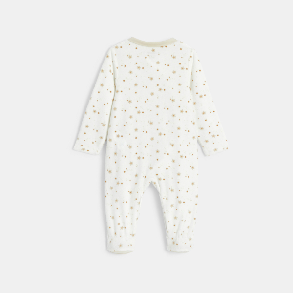 Dors-bien velours étoiles beige bébé garçon
