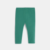 Robe fluide fleurie et legging vert bébé fille