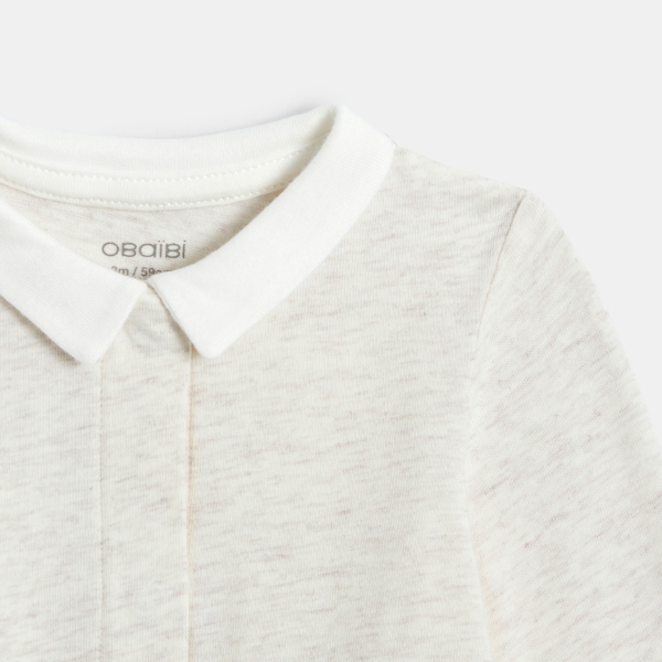 طقم من 3 قطع من القطن مزينة برسوم النجوم، باللون الأبيض للمواليد الذكور