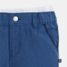 Pantalon coton fantaisie micro rayures bleu bébé garçon