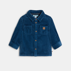 Chemise velours côtelé bleu...