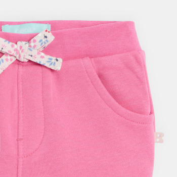 Jogging molleton rose bébé fille