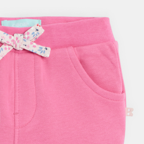 Jogging molleton rose bébé fille