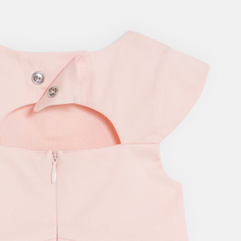 Robe fleur relief rose bébé fille