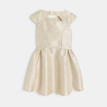 Robe cérémonie jacquard doré Fille