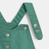 Robe salopette popeline de coton vert bébé fille