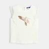 Débardeur volanté motif colibri blanc Fille