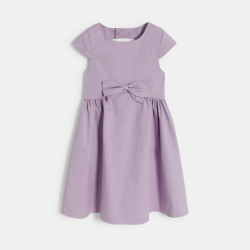 Robe chic détail nœud mauve...