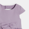 Robe chic détail nœud mauve Fille