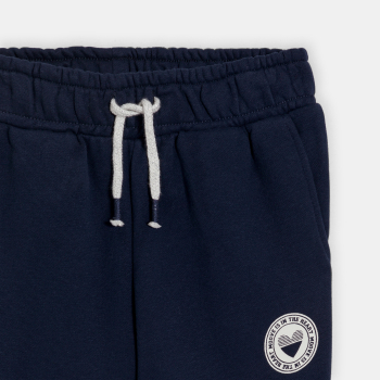 Jogging en molleton bleu marine Fille