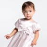 Robe de fête à nœud irisée rose bébé fille