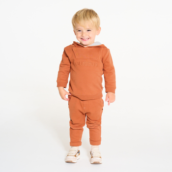 Jogging molleton orange bébé garçon