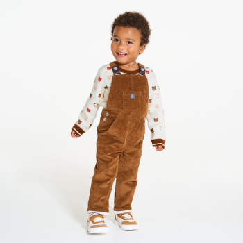 Pull épais maille tricot imprimé animaux blanc bébé garçon