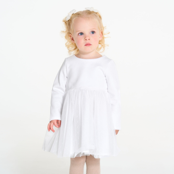 Robe de cérémonie 2 en 1 blanc bébé fille