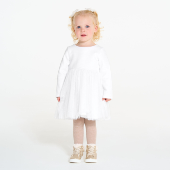 Robe de cérémonie 2 en 1 blanc bébé fille