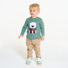 T-shirt manches longues ours vert bébé garçon