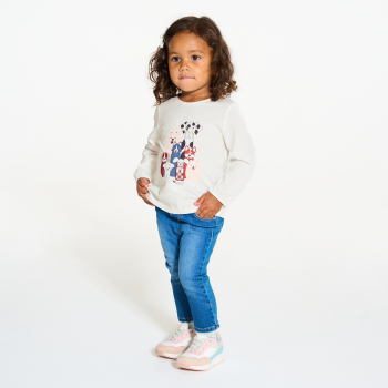 T-shirt chiens blanc bébé fille