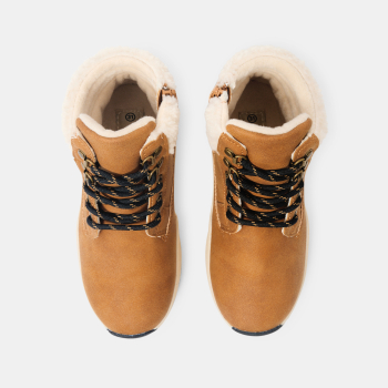 Chaussures montantes fourrées camel garçon