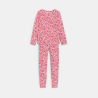 Pyjama 2 pièces en jersey imprimé rose Fille