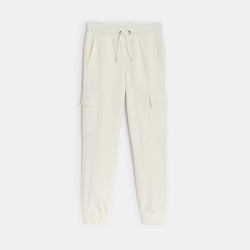 Pantalon de jogging cargo uni blanc Fille