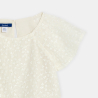 Blouse brodée blanc Fille