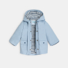 Manteau ciré à capuche bleu bébé garçon