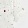 Chemise imprimée manches longues retroussables blanc bébé garçon