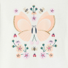 T-shirt manches longues coton papillons blanc bébé fille