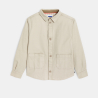 Surchemise en toile unie beige Garçon