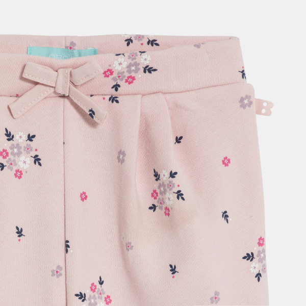 Pantalon molleton rose bébé fille
