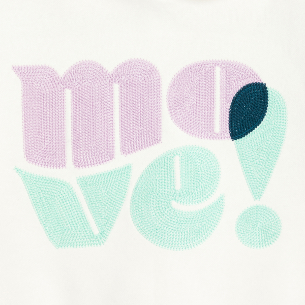 Sweat-shirt à message blanc Fille