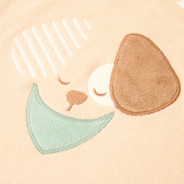 Cape de bain éponge chien bébé naissance garçon