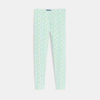 Legging long imprimé vert pastel Fille