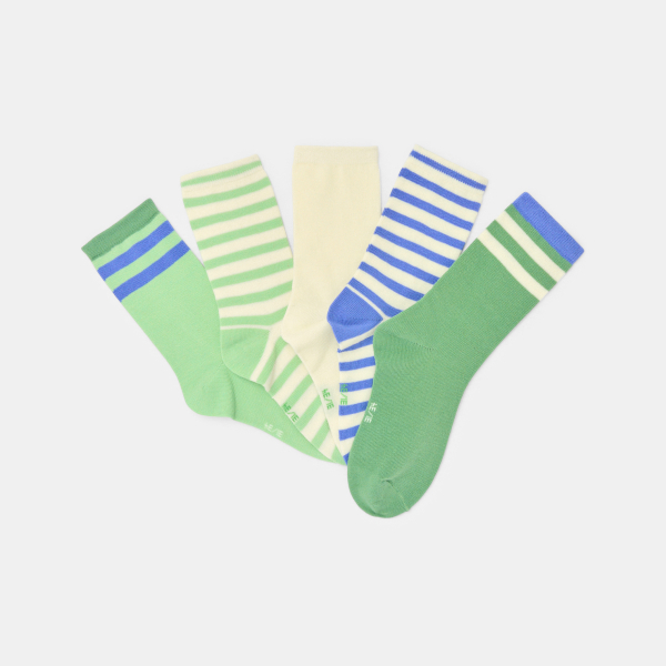 Chaussettes rayées vertes Garçon