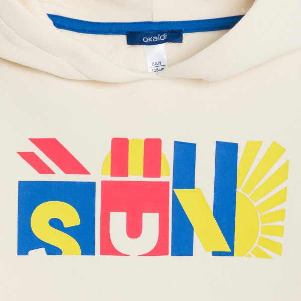 Sweat-shirt à capuche écru Garçon