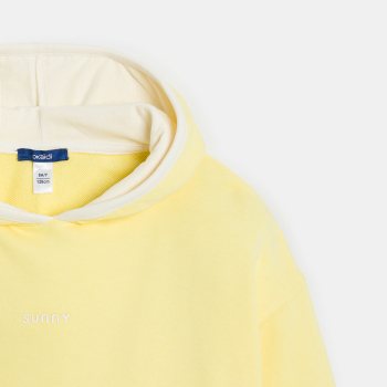 Sweat-shirt en molleton jaune Fille