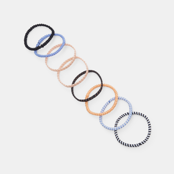 أربطة للشعر مطاطية ملونة )العبوة 8 قطع(